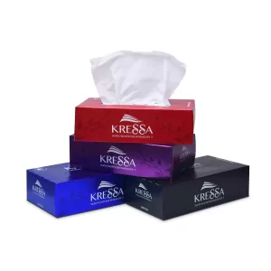 Kressa 2 Ply Facial Tissue Pack Of 4 Boxes | 100 Pulls Per Box
