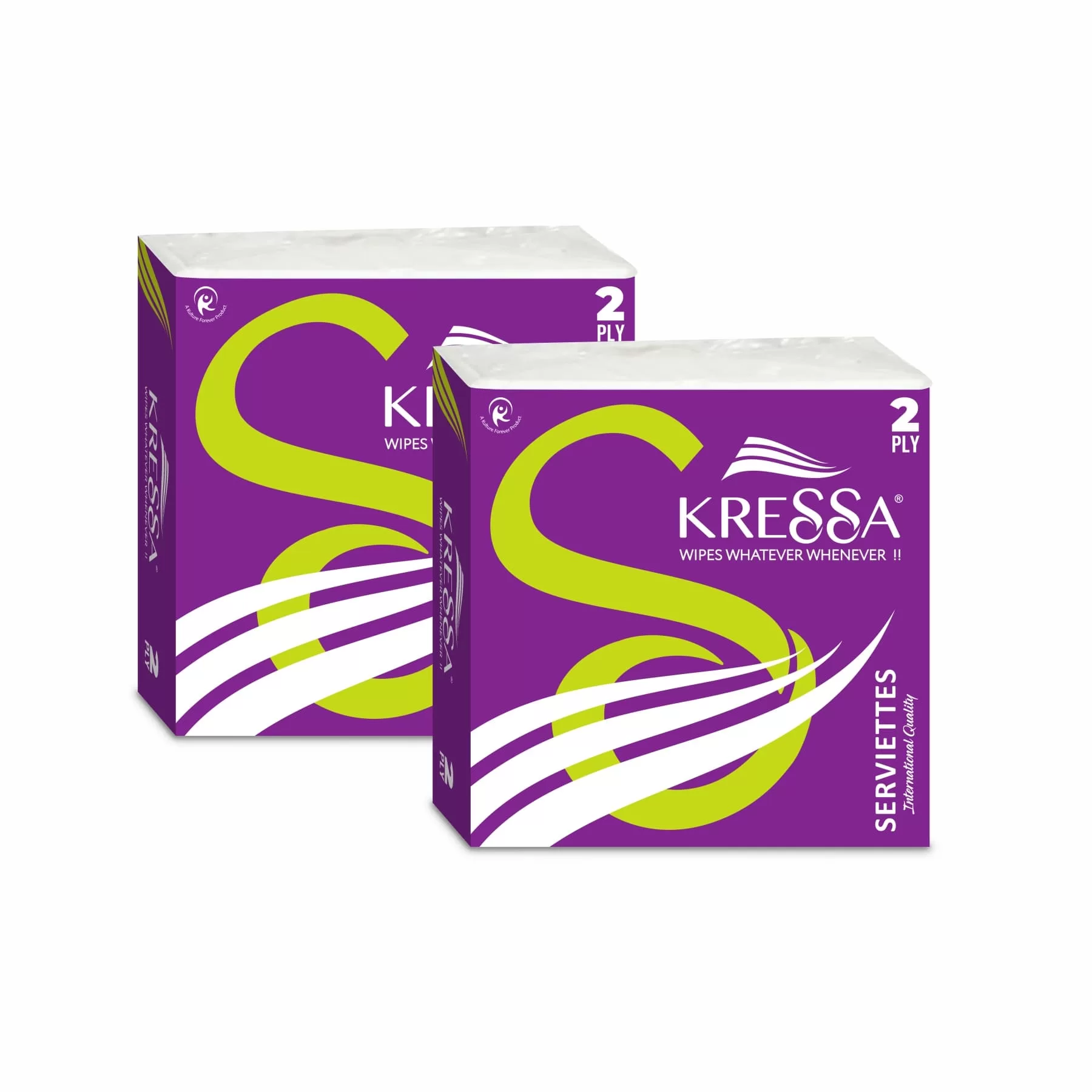 Kressa Paper Napkin 32X32 CM 2 Ply 50 Pulls Pack of 2-100 Pulls