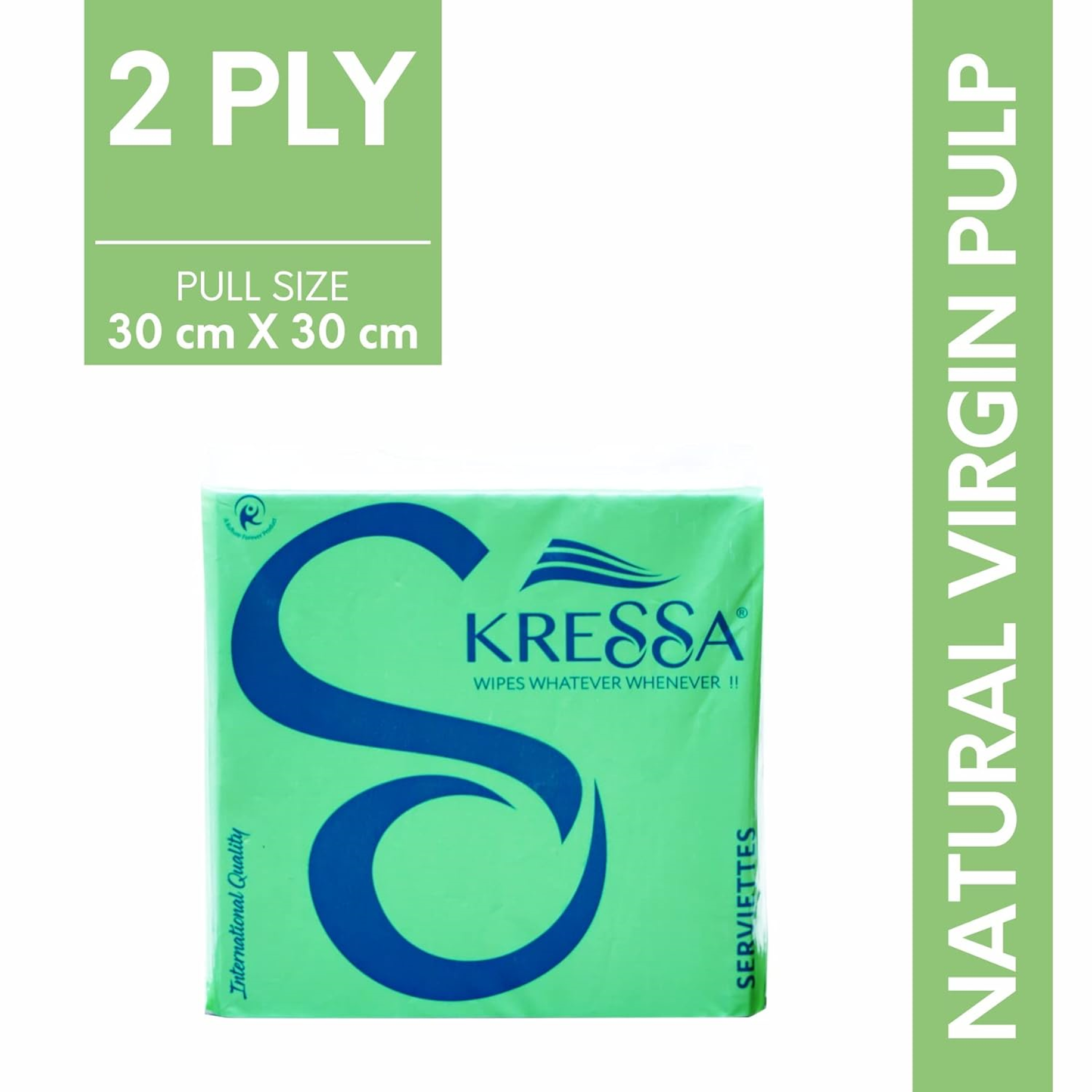 Kressa Paper Napkin 30X30 CM 2 Ply Pack of 1-50 Pulls - Image 2