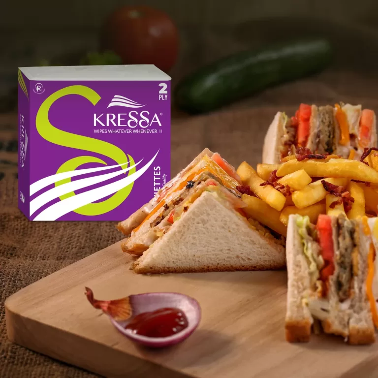 Kressa Paper Napkin 32X32 CM 2 Ply 50 Pulls Pack of 2-100 Pulls - Image 4