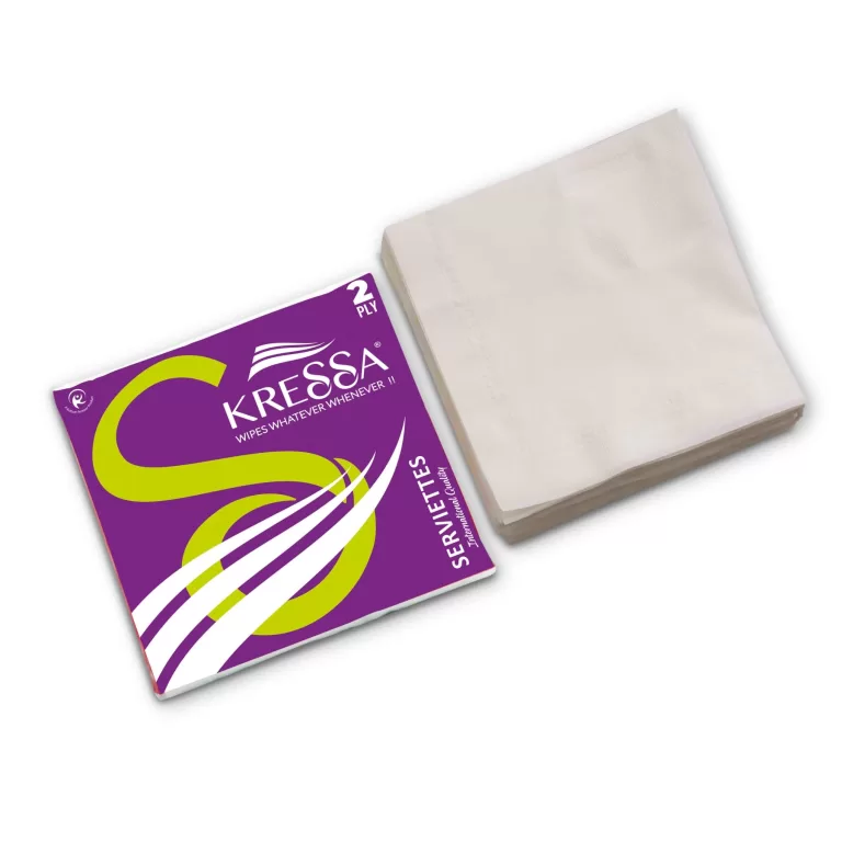 Kressa Paper Napkin 32X32 CM 2 Ply 50 Pulls Pack of 2-100 Pulls - Image 5