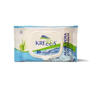 Kressa Refreshing Wet Wipes Aloe Vera Cucumber – 30 Wipes