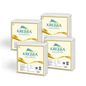 Kressa Premium Paper Napkin 40X40 CM 2 Ply Pack of 4-200 Pulls